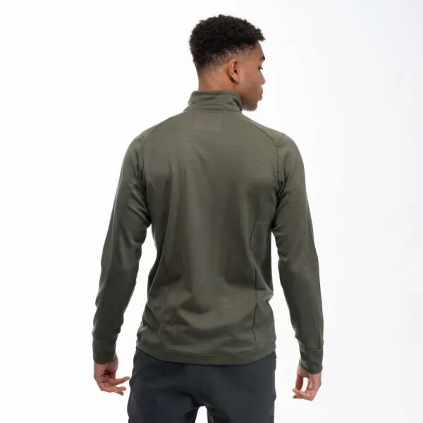 Bergans ULSTEIN WOOL Pánska merino mikina, khaki, veľkosť
