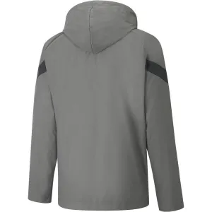 Puma TEAMFINAL ALL WEATHER JACKET Pánska futbalová mikina, tmavo sivá, veľkosť
