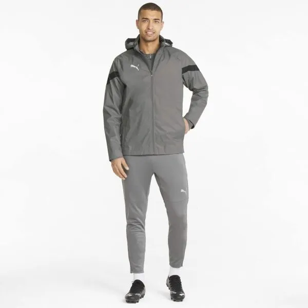 Puma TEAMFINAL ALL WEATHER JACKET Pánska futbalová mikina, tmavo sivá, veľkosť