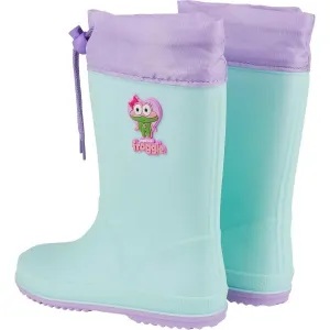 Dievčenské gumáky COQUI Rainy Collar Frog lt. mint lt. lila hero