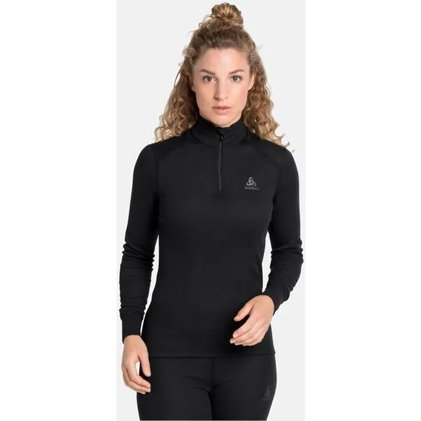 Odlo W BL TOP ACTIVE WARM ECO Dámske funkčné tričko, čierna, veľkosť