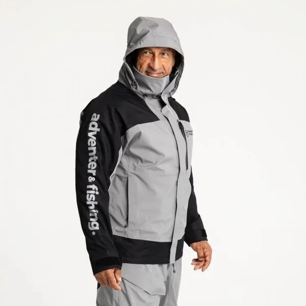 ADVENTER & FISHING FISHING JACKET Pánska bunda s membránou, sivá, veľkosť