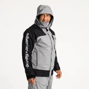 ADVENTER & FISHING FISHING JACKET Pánska bunda s membránou, sivá, veľkosť