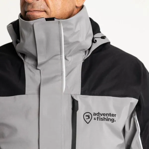 ADVENTER & FISHING FISHING JACKET Pánska bunda s membránou, sivá, veľkosť