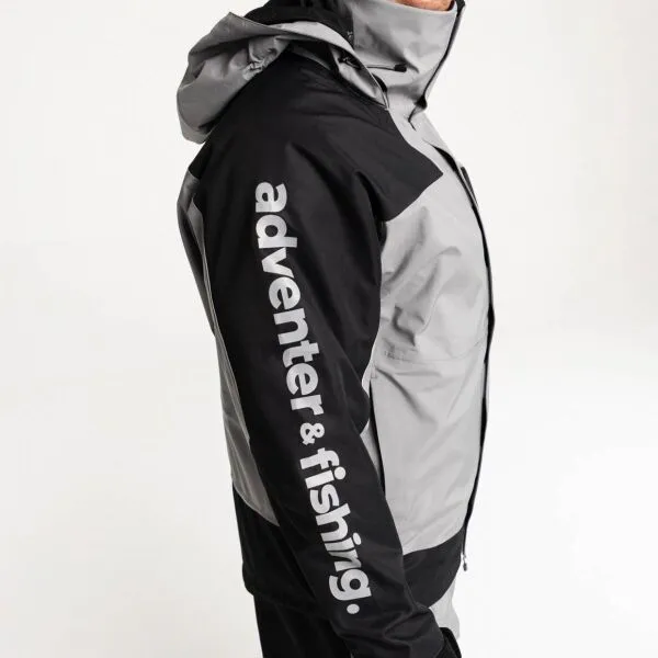 ADVENTER & FISHING FISHING JACKET Pánska bunda s membránou, sivá, veľkosť