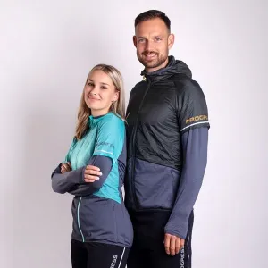 PROGRESS AGILE Pánska ľahká hybridná bunda, tmavo sivá, veľkosť