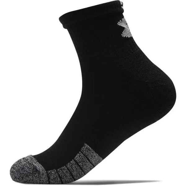 Under Armour HEATGEAR QUARTER 3PK Unisex ponožky, čierna, veľkosť