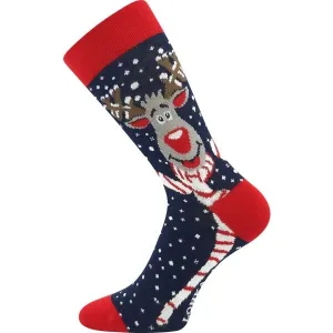 Lonka CHRISTMAS REINDEERS 2PK Ponožky, tmavo modrá, veľkosť 26-28