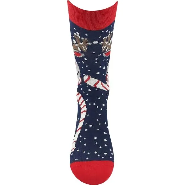 Lonka CHRISTMAS REINDEERS 2PK Ponožky, tmavo modrá, veľkosť 26-28
