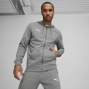 Puma TEAMGOAL CASUALS HOODED Pánska mikina, sivá, veľkosť