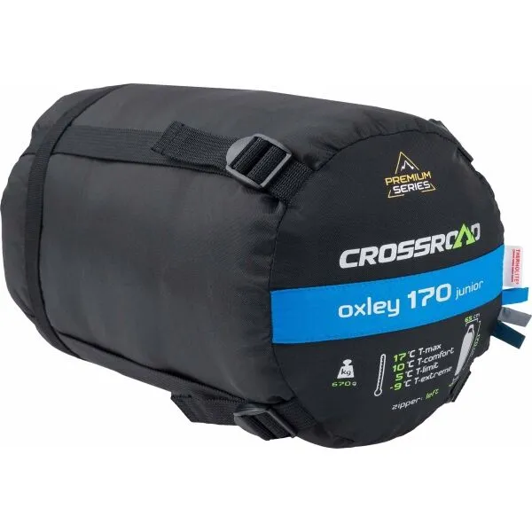 Crossroad DUTTON 170JR  Juniorský spací vak , tmavo modrá, veľkosť 170 cm - pravý zips