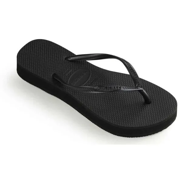 HAVAIANAS SLIM FLAT FORM Dámske žabky, čierna, veľkosť 43/44