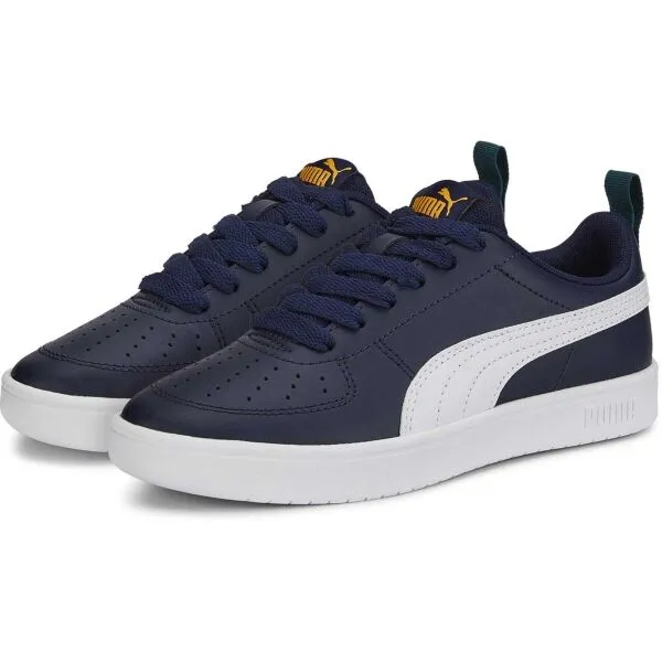 Puma RICKIE JR Detská obuv na voľný čas, tmavo modrá, veľkosť 39
