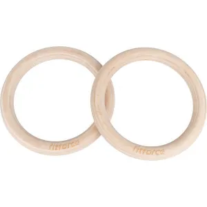 Fitforce GYM RING SET Drevené kruhy, čierna, veľkosť