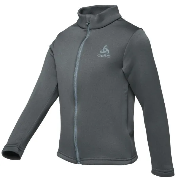 Odlo MID LAYER FULL ZIP BERRA KIDS Detská  mikina, tmavo sivá, veľkosť