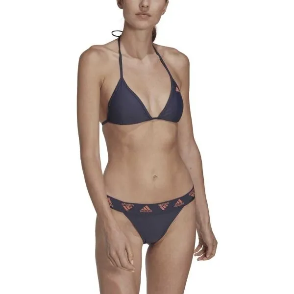 adidas TRIANGLE BIKINI Dámske dvojdielne plavky, tmavo sivá, veľkosť
