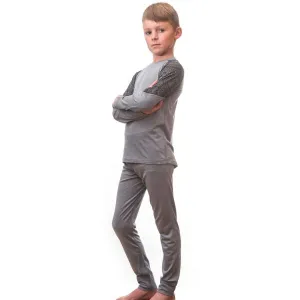 Sensor MERINO IMPRESS SET Detská vlnená funkčná bielizeň, sivá, veľkosť