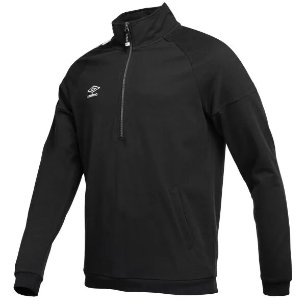 Umbro PIERS Pánska mikina s krátkym zipsom, čierna, veľkosť