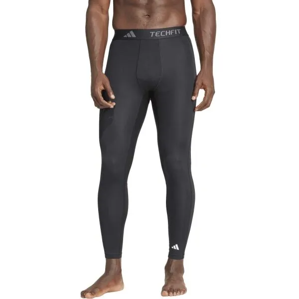 adidas TECHFIT COMPRESSION TRAINING LONG LEGGINGS Pánske športové legíny, tmavo sivá, veľkosť