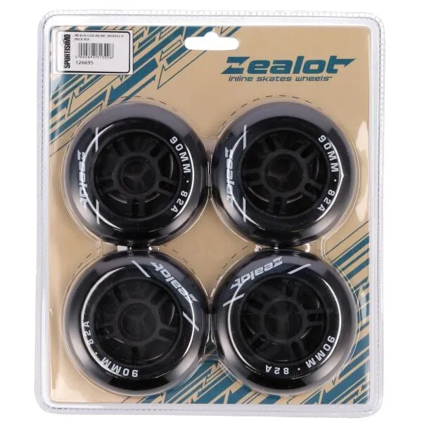 Zealot INLINE WHEELS 4 PACK 90-82A Set in-line koliesok, čierna, veľkosť