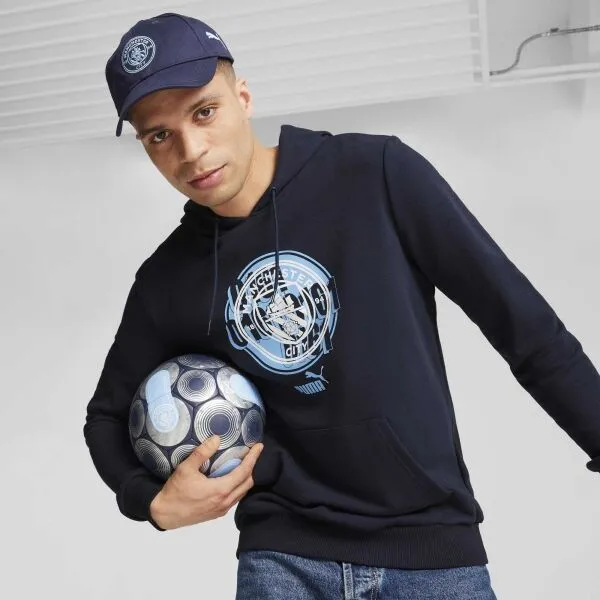Puma MANCHESTER CITY FC ESSENTIALS CAP Šiltovka, modrá, veľkosť UNI