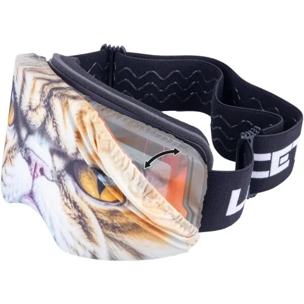 Laceto SKI GOGGLES COVER CAT Textilný obal na lyžiarske okuliare, mix, veľkosť