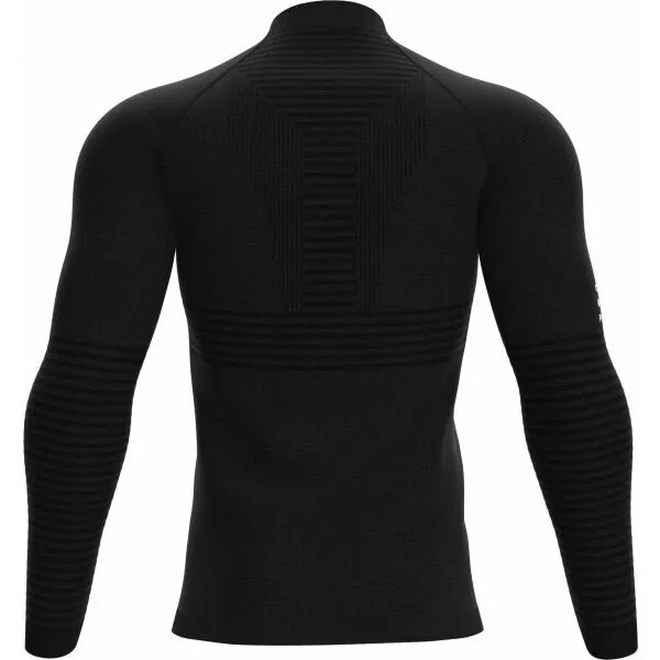 Compressport SEAMLESS ZIP SWEATSHIRT Pánska športová mikina, čierna, veľkosť