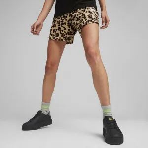 Puma ESSENTIALS+ ANIMAL 5 AOP SHORTS Dámske kraťasy, béžová, veľkosť