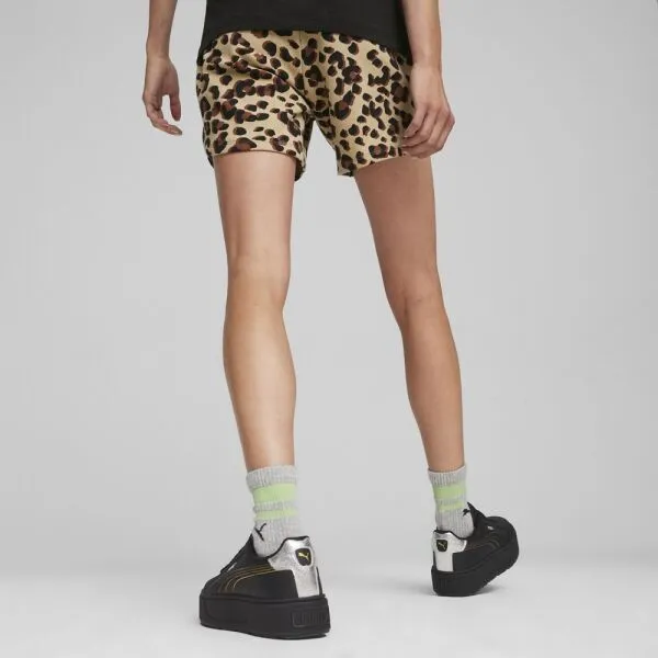 Puma ESSENTIALS+ ANIMAL 5 AOP SHORTS Dámske kraťasy, béžová, veľkosť