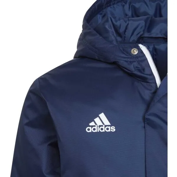 adidas ENT22 STAD JKTY Juniorská futbalová bunda, tmavo modrá, veľkosť