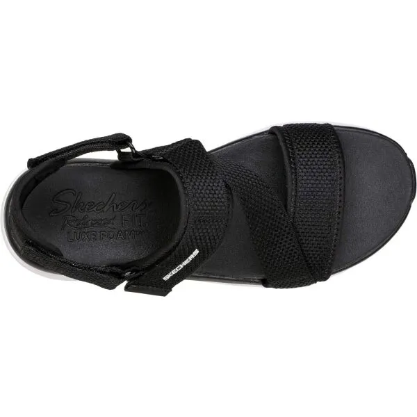 Skechers D'LUX WALKER - KIND MIND Dámske sandále, čierna, veľkosť