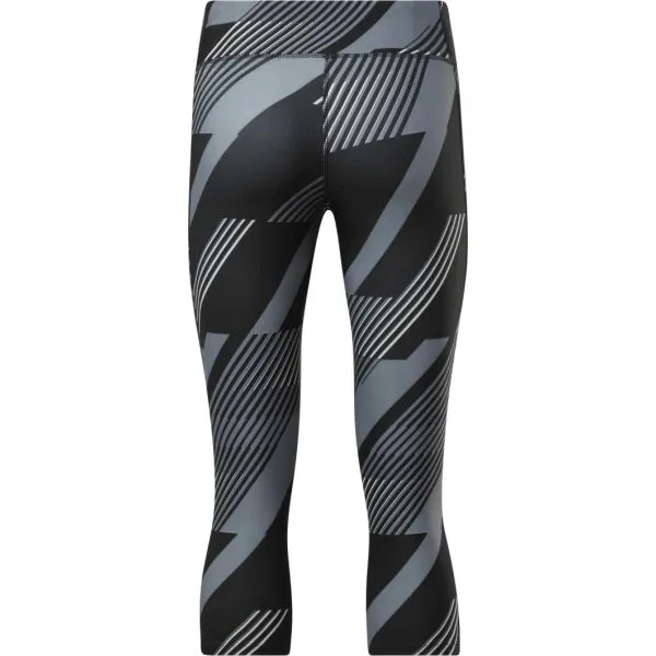 Reebok WOR TRAIN AOP CAPRI Dámske legíny, čierna, veľkosť