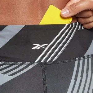 Reebok WOR TRAIN AOP CAPRI Dámske legíny, čierna, veľkosť