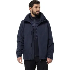 Jack Wolfskin LUNTAL 3IN1 M Pánska zateplená bunda, tmavo modrá, veľkosť