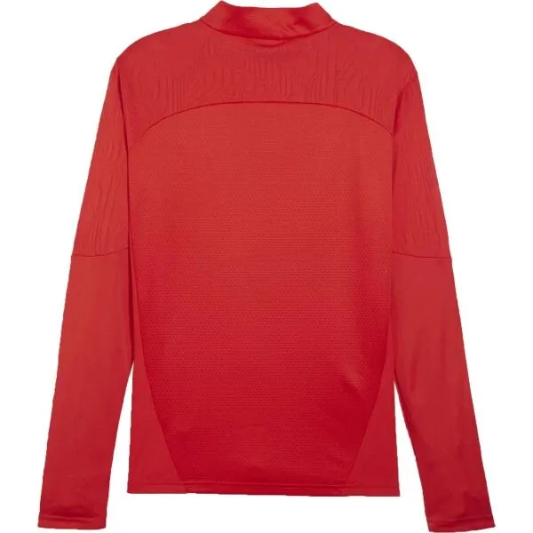 Puma TEAMFINAL TRAINING 1/4 ZIP Pánske futbalové tričko, červená, veľkosť