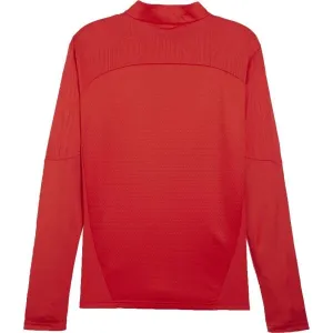 Puma TEAMFINAL TRAINING 1/4 ZIP Pánske futbalové tričko, červená, veľkosť