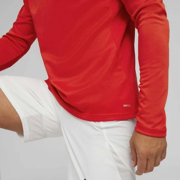 Puma TEAMFINAL TRAINING 1/4 ZIP Pánske futbalové tričko, červená, veľkosť