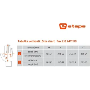 Etape FOX 2.0 Cyklistická rukavice, čierna, veľkosť