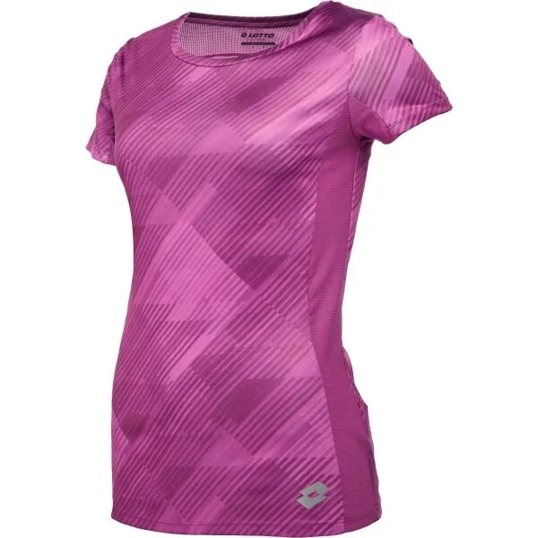 Lotto RUNNING TEE W PRT1 Dámske bežecké tričko, vínová, veľkosť