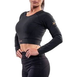 Klimatex MERA Dámsky crop top, čierna, veľkosť