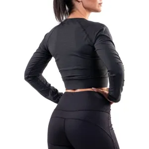 Klimatex MERA Dámsky crop top, čierna, veľkosť