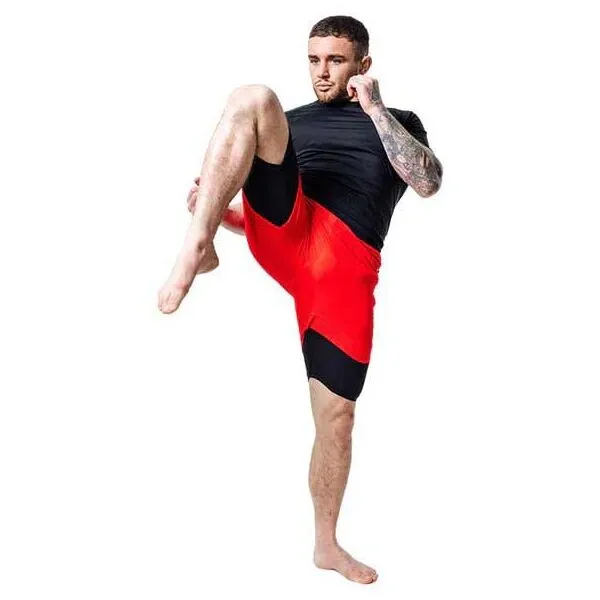 RDX T16 COMPRESSION MMA SHORTS 2V1 Kraťasy na MMA, červená, veľkosť