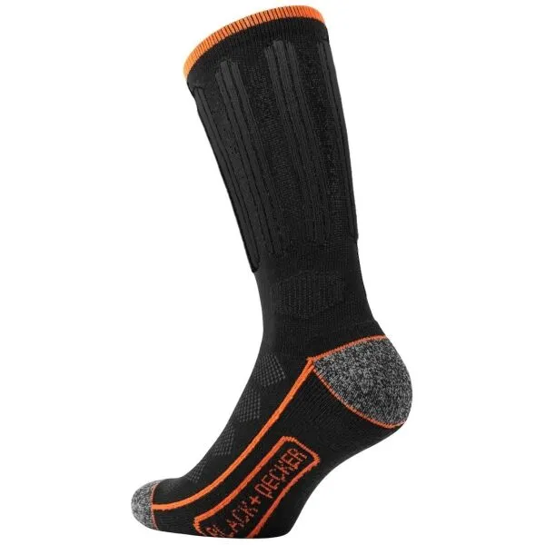 BLACK & DECKER SOCKS 2P Pracovné ponožky, čierna, veľkosť 43-46
