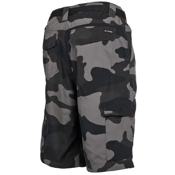 Columbia SILVER RIDGE PRINTED CARGO SHORT Pánske šortky, tmavo sivá, veľkosť