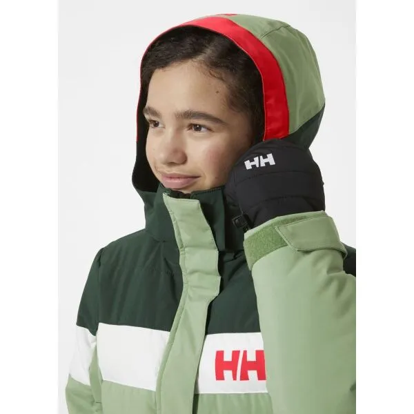 Helly Hansen JR DIAMOND JACKET Dievčenská lyžiarska bunda, zelená, veľkosť 8Y