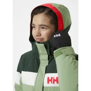 Helly Hansen JR DIAMOND JACKET Dievčenská lyžiarska bunda, zelená, veľkosť 8Y