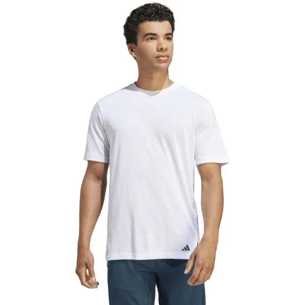 adidas YOGA BASE TEE Pánske športové tričko, biela, veľkosť XXL