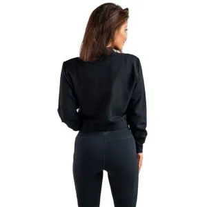 GymBeam ESSENTIAL HIGH NECK JUMPER Dámska mikina, čierna, veľkosť