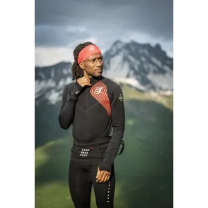 Compressport WINTER TRAIL POSTURAL LS TOP M Pánsky zateplený bežecký dres  s dlhým rukávom, tmavo sivá, veľkosť