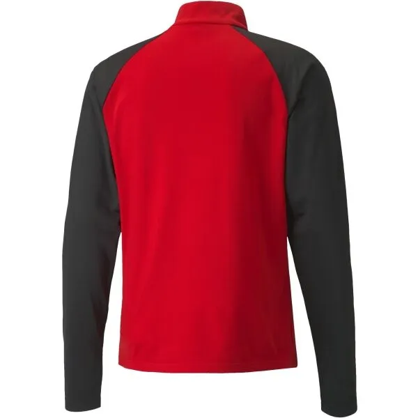 Puma TEAMLIGA 1/4 ZIP TOP Pánska futbalová mikina, červená, veľkosť